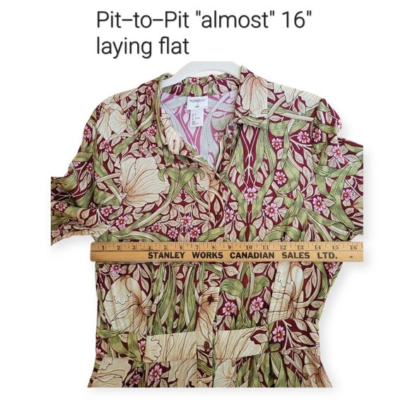 H&M Morris & Co Midi Dress Floral Print EUC Size 4 - Picture 6 of 7